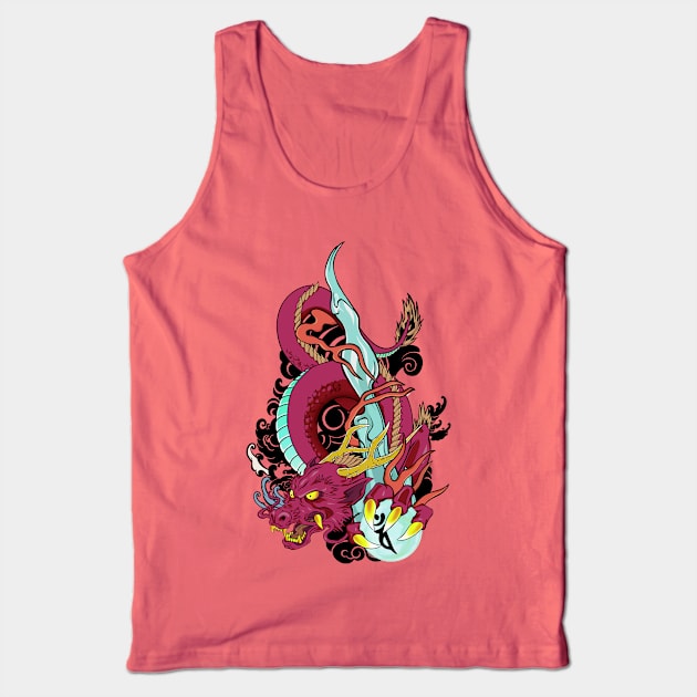 Oriental dragon Tank Top by nakufox